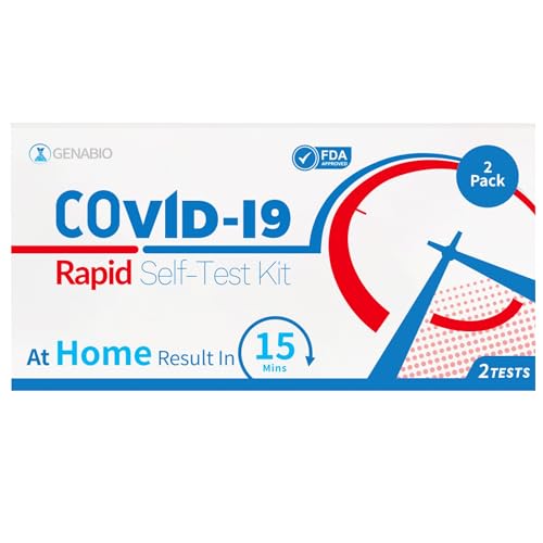Genabio COVID-19 Antigen Rapid Self-Test Kit, Ages 2+, 2 Tests