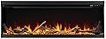 Astound 62 FlexMount Electric Fireplace - NEFL62AB - 62-Inch, Flexible Installation, Built-in or Wall Hanging, Realistic Flames, Wi-Fi Enabled, Voice or App Control, Included Logs and Woodland Kit