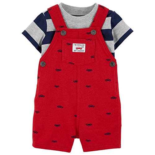 Salopette courte voiture Carter's rouge anti-irritation pour bébé 3 mois