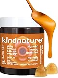 KINDNATURE Manuka Honey Medical Grade Gummies with MGO 643+ | New Zealand Manuka Honey with Zinc, Vitamin C, Elderberry – Immune & Throat Support Supplement | Kids Immune Support