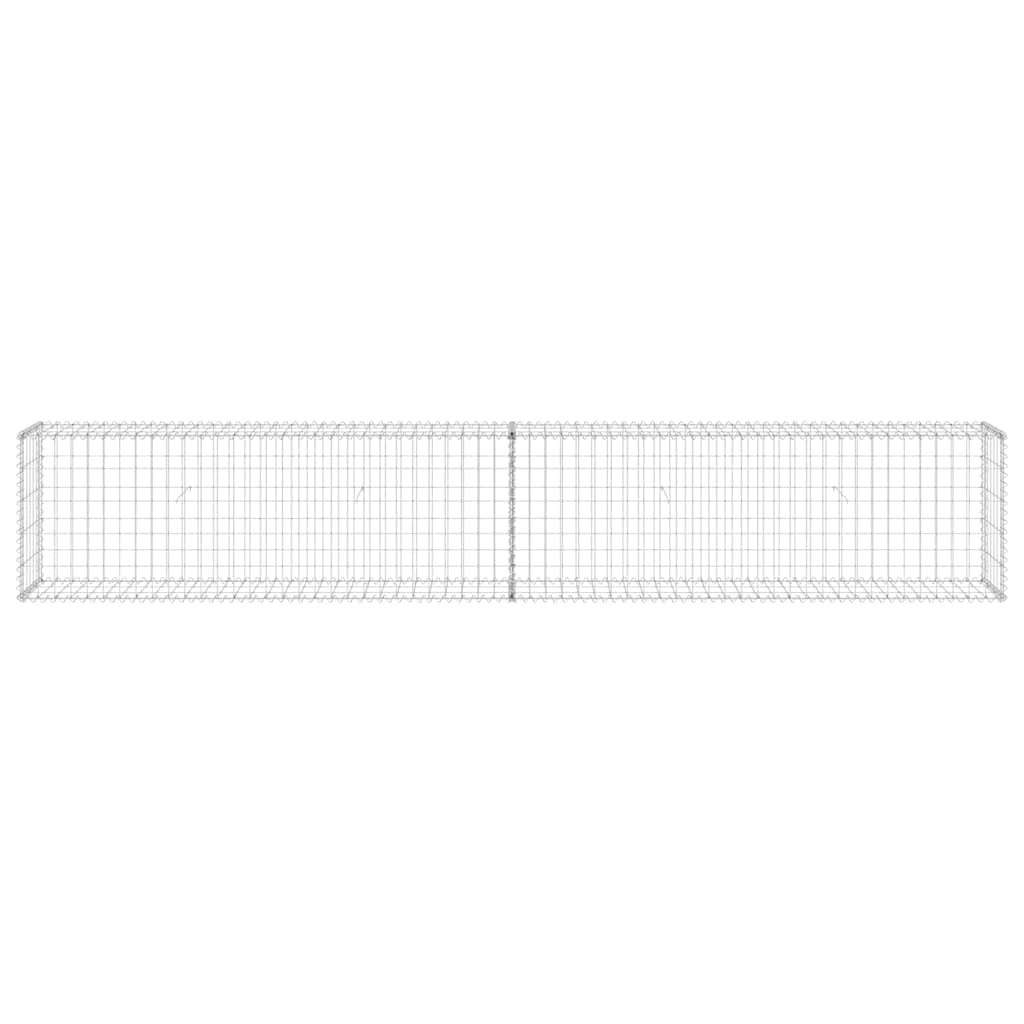 Gabionenwand mit Abdeckung Verzinkter Stahl Gabione Steingabionen Steinkorb Gabionen Wand Drahtkorb Draht Mauer Verzinkter 300x30x50 cm