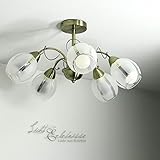 Höhe: 310 mm Licht-Erlebnisse Jugendstil Deckenleuchte 5-flammig Deckenlampe Innenleuchte Wohnzimmerleuchte E27 Fassung