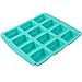 Webake Silicone Mini Loaf Pan, Rectangular Bar Mold For Cornbread, Soap, Candy, Bread Baking, Butter, Granola Snacks - Blue