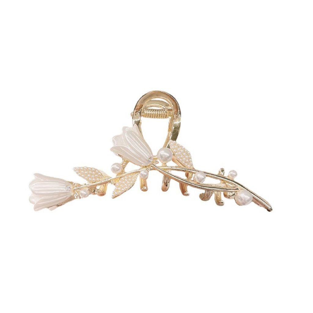 Flower Clamping Hair Clip Women's Back Spoon Accessories