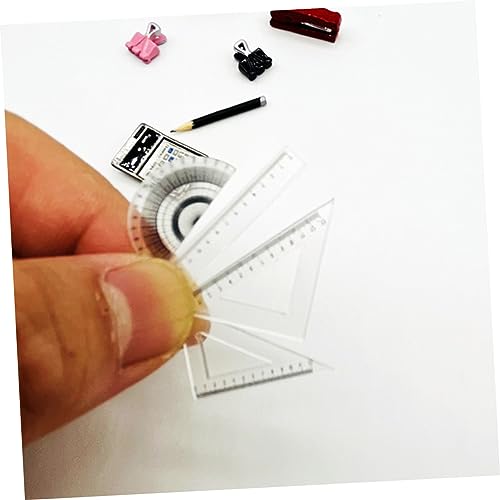 TOYANDONA 2 Set Miniature Doll House Rulers Accessories PP Material Scale Measuring Tools for DIY Scene Building Accurate Scales Compact Portable Design for Dollhouse Teachers and Engineers - Thumbnail 3