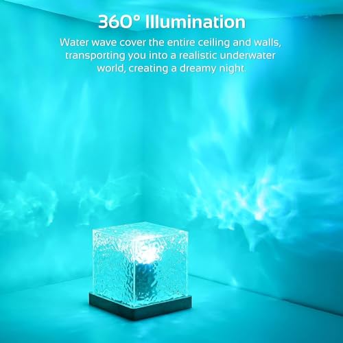 Projector Lights Ocean Wave, 3D Water Wave Effect LED Night Light, Crystal Table Lamp with Remote (Blue) 5 41CwpCB3UWL