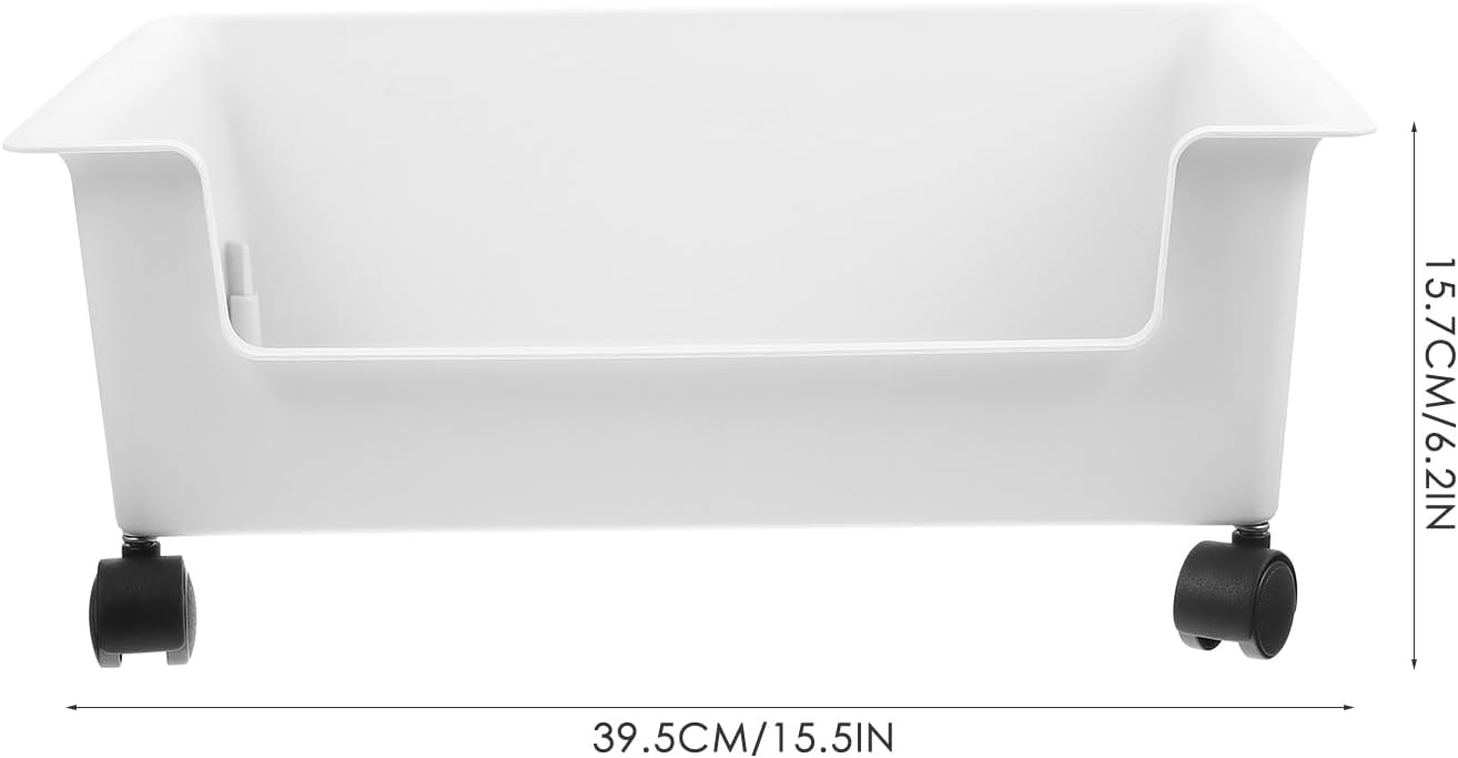 Garneck Book Storage Box Homesteading Books Dollies for Tabletop Roperos Para Guardar De Clothes Storage Box Rolling File Organizer Box Book Container Rolling Cart Home Box