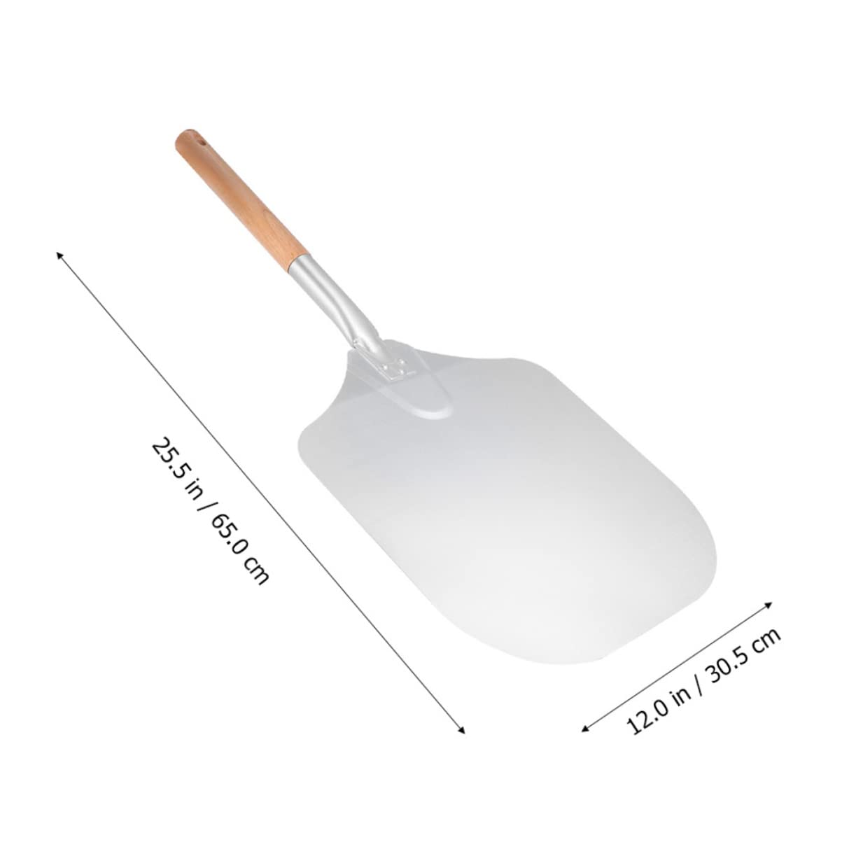 OFFSCH 1pc Detachable Wood Handle Pizza Paddle Non Stick Pizza Spatula Heat Resistant Slider Paddle for Restaurant