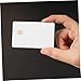 ROMISBABA 8pcs Blank PVC Cards with Chip Id Badge Cards for Employee Driver and Control White Plastic for Printing Business