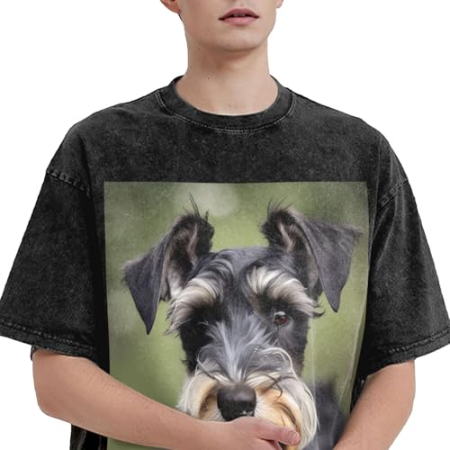 T-shirt schnauzer pour homme ample idéal pour un look d'été casual et rétro - 3