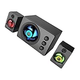 Haut-parleurs stéréo en bois - effets de lumière LED colorés, ils apporteront du plaisir et de la partout où vous le placerez, boîte de résonance stéréo