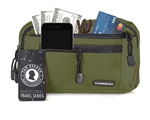 Van Beeken Fanny Pack For Men Women Belt Bag Waist Bag Hip Bag I Waterproof Bum Bag I Supreme Waist Pack Fanny Pack For Hiking Travel Running, Army #TOP6