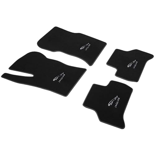 Carbook Authentic Black Carpet Car Floor Mats with Jaguar Logo, Non-Slip Pads for Jaguar XE, Fits 2015-2024 Models