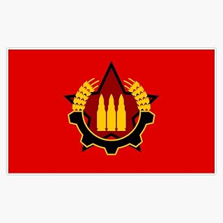 Socialist Rifle Flag Sticker Vinyl Decal Bumper Sticker 5"