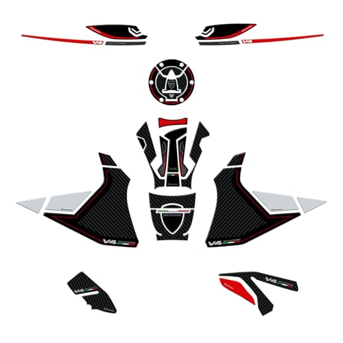 Resin Bike Kit Adesivi Moto Compatibile Con Ducati Multistrada V4 2024. Protezioni Moto Serbatoio Completa Da Urti E Graffi. Adesivi Resinati Con Effe