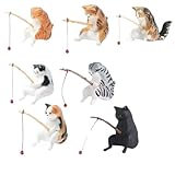 Diggly 釣り 猫 車 ダッシュボード オーナメント 車 インテリア 装飾 かわいい 樹脂 釣り 猫 フィギュア 自動車 バックミラー ペンダント エアコンセント カーアクセサリー (ピクチャーカラー) [並行輸入品]