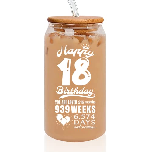 18Th Birthday Decorations For Girls Boys - 2005 18Th Birthday Gifts For Girls - Gifts For 18 Year Old Girl - Birthday Gifts For Girls Boys Daughter Son Sister - 16 Oz Coffee Can Drinking Glass Cup #TOP2