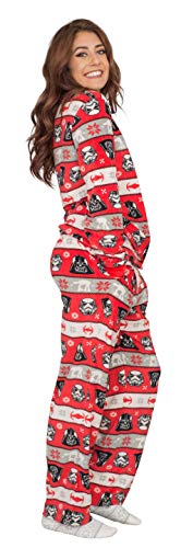 Adult Star Wars Darth Vader Tropper Holiday Red and White Youth and Adult 2 Piece Pajama Set4