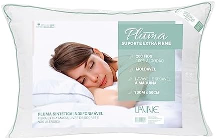 Travesseiro 50cm x70cm De Pluma de Ganso Sintética Suporte Extra ...