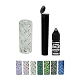 Rollers- TriSpiral- Cyclone Glass Tips- 12mm- Variety Colors (RYO Glass Tips) Tube and GlueGar (Clear-12mm)