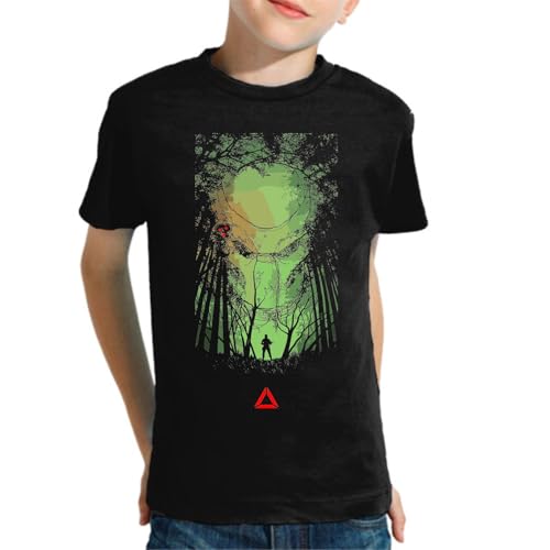 the Fan Tee Camiseta Infantil de Niño Niña Peliculas Predator Depredador, Alienígena, Alíen, Extraterrestre, Yautja 001 8 años