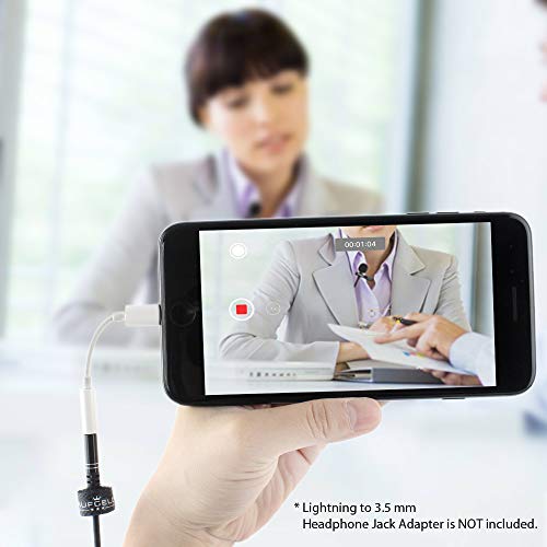 Professional Mini Lavalier Lapel Omnidirectional Condenser Microphone Compatible With Iphone Android Windows Cellphones Clip On Interview Video Voice Podcast Noise Cancelling Mic Blogger Vlogger #TOP6