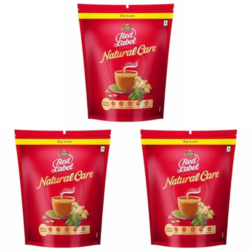 Image of Red Label Natural Care Tea|| Chai Made With 5 Ayurvedic Herbs|| 1 Kg (Pack of 3)