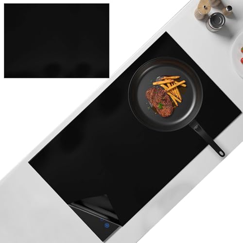 Alfombrilla Protectora Placa Induccion 1 Pieza 90 X 60 Cm Negro Material De Silicona Protector Placa Induccion Reutilizable Resistente Al Calor Antideslizante