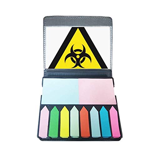 Autocollant note jaune noir symbole d'avertissement infection marqueur page