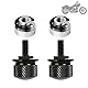 HAPPOW 2 Set Motorrad Aluminium Sitz Schraube, 6mm Motorrad Sitzschrauben für Harley Davidson Sportster, Ersatzschrauben Kompatibel mit Harley, Dana, Road King, Big Glide, Fat Boy (Schwarz) ﻿