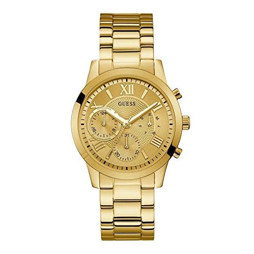 Guess Reloj Analógico para Mujer de Cuarzo con Correa en Acero Inoxidable W1070L2