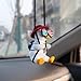 Swing Duck Car Hanging Ornament, Cute Duck Car Pendant Interior, Flying Duck Car Interior,Resin Duck Figurines Car Mirror Hanging Accessories for Car Rearview Mirror Decoration, Home Decoration Crafts