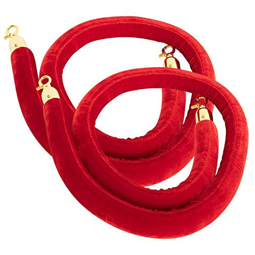Corde en velours rouge haut de gamme TILEZE 30 mm pour délimitation prestigieuse