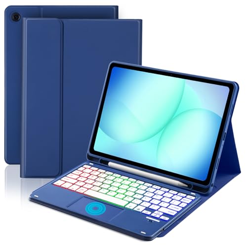 Étui clavier pour Samsung Galaxy Tab A11 Plus et A9+ MePadKey bleu foncé