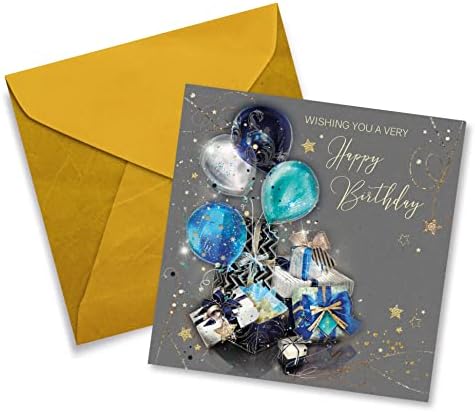 Cherry Orchard Grayson Male Luxury Birthday Gold Foil Finish and Gold Envelope - Quality Cards