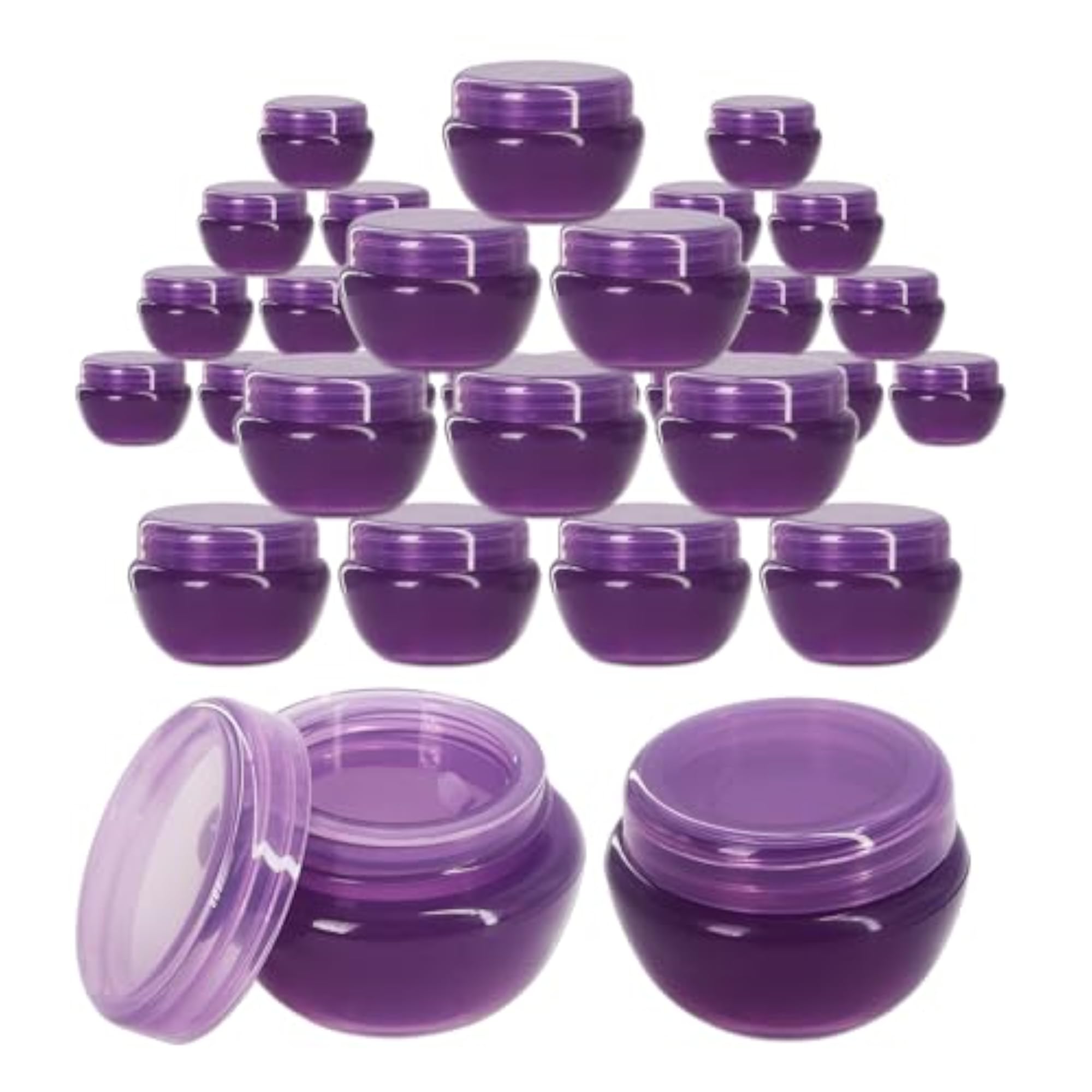 36 Pieces Purple Frosted Container Jars for Makeup and Creams