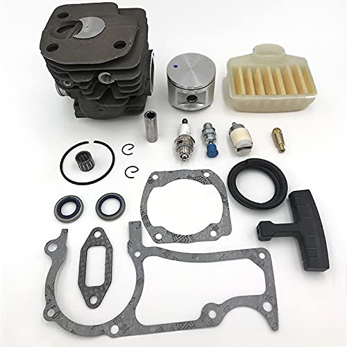 Conjunto de pistón de cilindro de 48MM, filtro de aire, junta de manguera de combustible, Kit de bujía for motor de motosierra HU-SQ-VA-RN-A 365 362 Accesorios para herramientas eléctricas de jardín