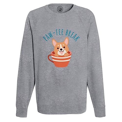 Sweatshirt Homme Corgi Chien imprimé humoristique Paw-fee Break