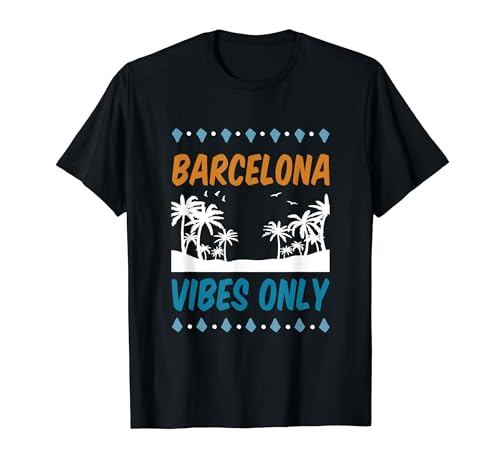 Barcelona Vacation Vibes Party Tour Colorido Camiseta
