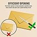 4pcs Letter Opener, Stainless Steel Envelope Opener Slitter Portable Mail Opener Lightweight Letter Opener Knife Envelopes Paper Cutting Tool for School Office Home Supplies