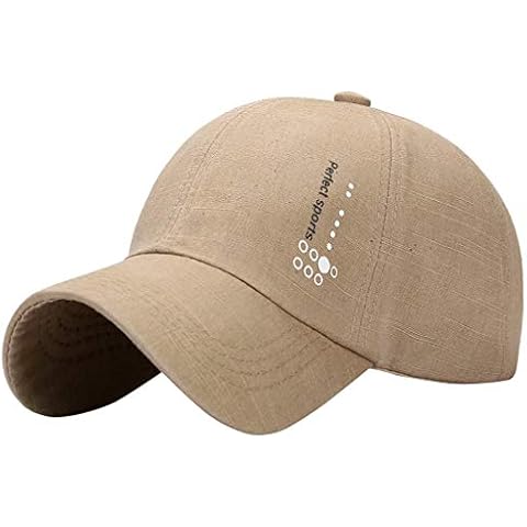 CHENSIYU Casual Hip-hop Hat Baseball Plain Adjustable Sport Men Cap Cap Washed Cotton Baseball Caps 47 Brand (Beige, Free Size) Cover