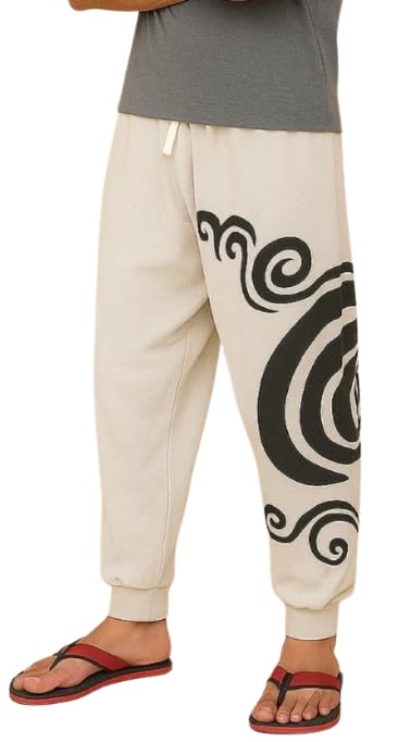 waamy69 Men’s Harem Pants with Drop-Crotch | Urban Style Printed Pants | Comfortable Loungewear |Casual Loose-Fit Trousers-picture-34