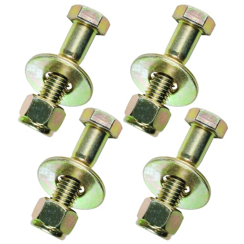 Image of 5 /8 inch x 2-1 /2 inch Hex Head Bolt by Color Galvanization with Nylon Lock nut and Large Size Washer Assortment Kit,Alloy Steel,Grade 5.(4pcs Pack). by Metalsuberg