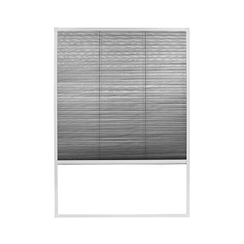 APANA - Fliegengitter Plissee für Dachfenster 110 cm x 160 cm - ausziehbarer Insektenschutz Fenster zum Zuschneiden gegen Fliegen, Insekten und Mücken - Mückenschutz Dachschrägenfenster (Weiß) APANA - Fliegengitter Plissee für Dachfenster 110 cm x 160 cm - ausziehbarer Insektenschutz Fenster zum Zuschneiden gegen Fliegen, Insekten und Mücken - Mückenschutz Dachschrägenfenster (Weiß)