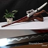 LF Sword Katana Japanese Odachi Real Samurai Sword Handmade Full Tang Soshu Kitae Lamination Steel Sharpness Gold, Red