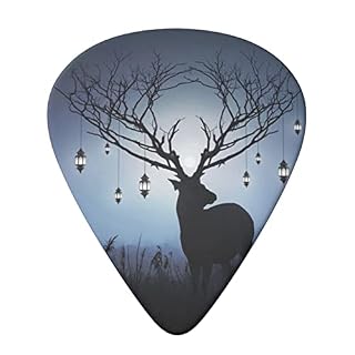 FUCVNPZ Lot de 6 médiators en celluloïd, en forme de cerf, fins, moyens et lourds pour guitares acoustiques, électriques… - Les Beatles, Paul McCartney, John Lennon, RIngo Starr, George Harrison FUCVNPZ Lot de 6 médiators en celluloïd, en forme de cerf, fins, moyens et lourds pour guitares acoustiques, électriques… – Image 3