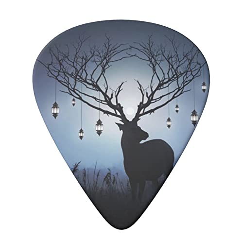 FUCVNPZ Lot de 6 médiators en celluloïd, en forme de cerf, fins, moyens et lourds pour guitares acoustiques, électriques… - Les Beatles, Paul McCartney, John Lennon, RIngo Starr, George Harrison FUCVNPZ Lot de 6 médiators en celluloïd, en forme de cerf, fins, moyens et lourds pour guitares acoustiques, électriques… – Image 4