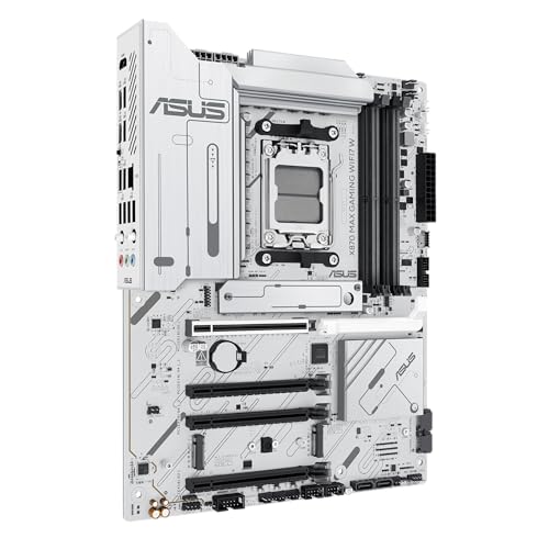 Scheda madre X870 MAX GAMING WIFI7W AMD AM5 ATX, PCB bianco a 8 strati, 12+2+1 DrMOS 80A, DDR5, PCIe 5.0 x16 Q-Release, 3x M.2, Wi-Fi 7 Q-Antenna, USB4® Type-C®, 2.5Gb LAN, BIOS FlashBack™, Aura - Scheda madre - Immagine 2
