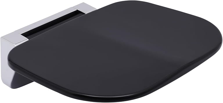 13.7" Folding Shower Seat Wall Mounted, Load of 440 lbs, Fold Down Shower Seat, Foldable Shower Bench, Home Care Shower Seat Bench for Inside Shower, Folding Shower Seat Bench Chair 13.7", Black