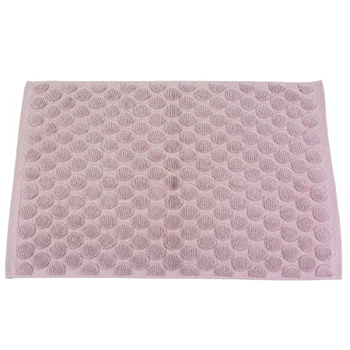 今治タオル 認定 バスマット Lulu&berry 厚手 日本製 45×65cm 足裏 もこもこ ドット柄 立体デザイン 洗える お風呂マット 吸水 速乾 衛生的 綿100% 今治マークロゴ入り (アッシュパープル
